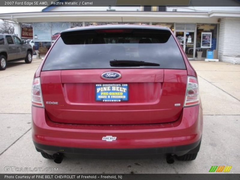 Redfire Metallic / Camel 2007 Ford Edge SE AWD