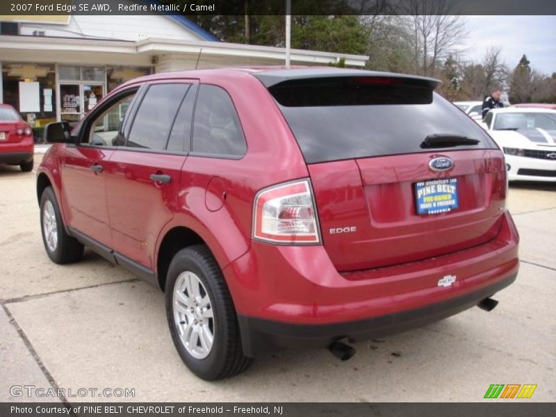 Redfire Metallic / Camel 2007 Ford Edge SE AWD