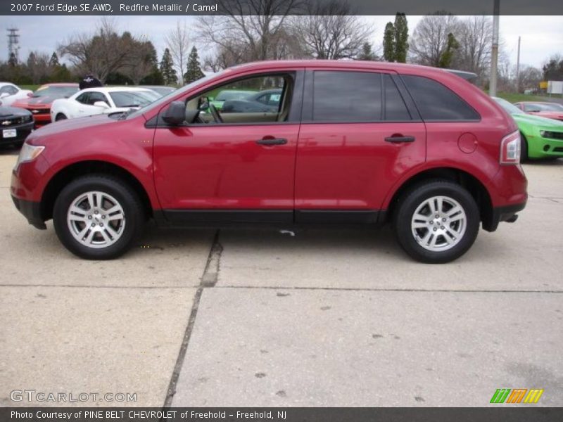 Redfire Metallic / Camel 2007 Ford Edge SE AWD