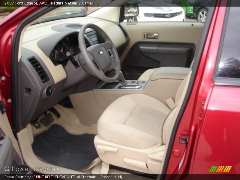 Redfire Metallic / Camel 2007 Ford Edge SE AWD