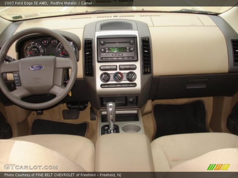 Redfire Metallic / Camel 2007 Ford Edge SE AWD