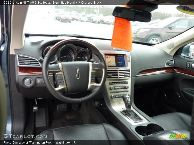 Steel Blue Metallic / Charcoal Black 2010 Lincoln MKT AWD EcoBoost
