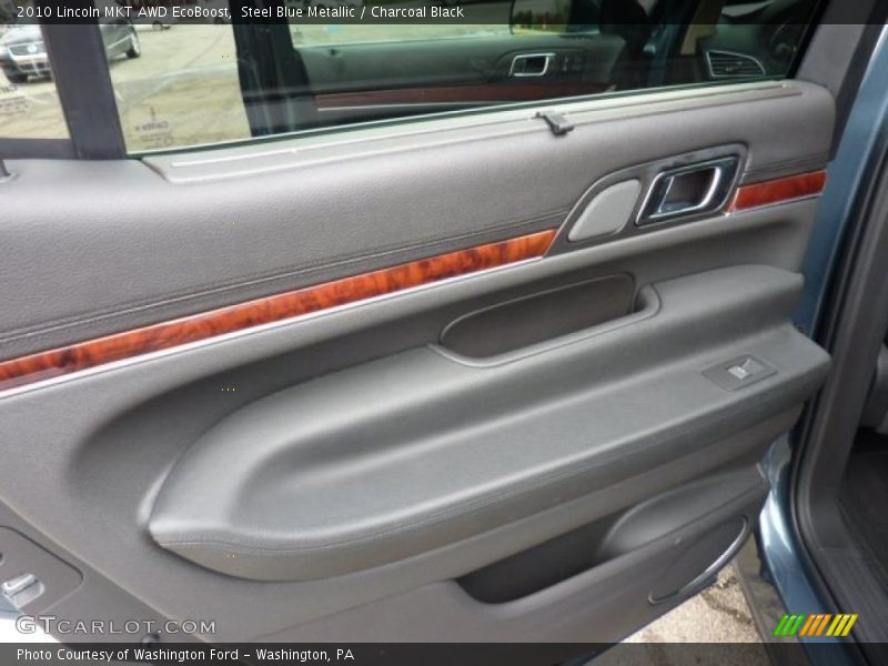Steel Blue Metallic / Charcoal Black 2010 Lincoln MKT AWD EcoBoost