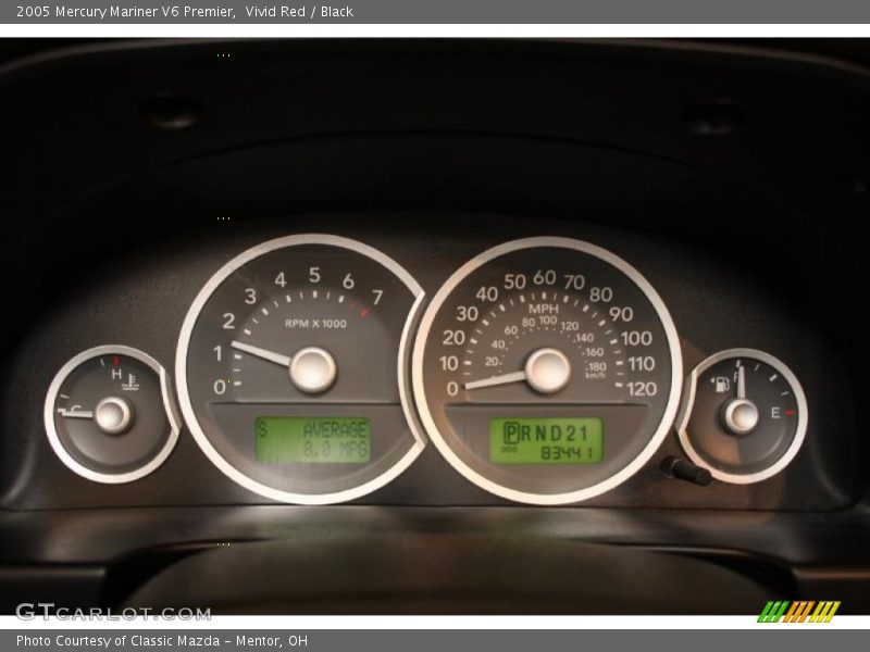 Vivid Red / Black 2005 Mercury Mariner V6 Premier