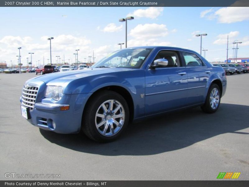 Marine Blue Pearlcoat / Dark Slate Gray/Light Graystone 2007 Chrysler 300 C HEMI