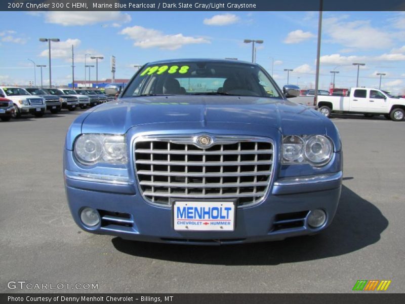 Marine Blue Pearlcoat / Dark Slate Gray/Light Graystone 2007 Chrysler 300 C HEMI