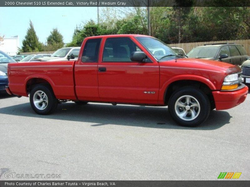 Victory Red / Medium Gray 2000 Chevrolet S10 LS Extended Cab