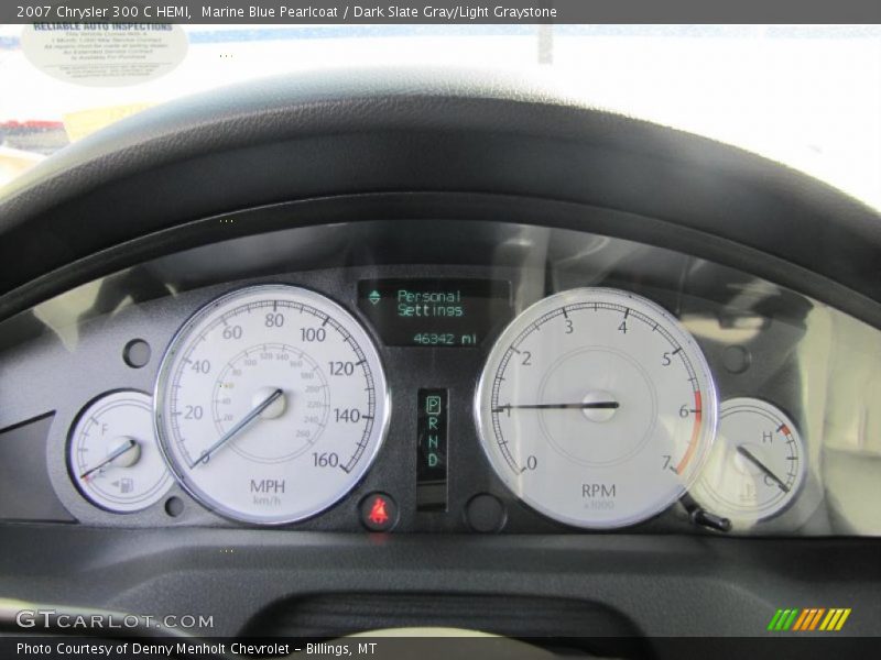 Marine Blue Pearlcoat / Dark Slate Gray/Light Graystone 2007 Chrysler 300 C HEMI