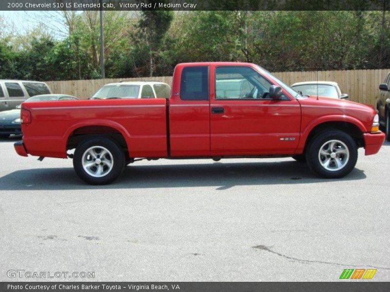 Victory Red / Medium Gray 2000 Chevrolet S10 LS Extended Cab