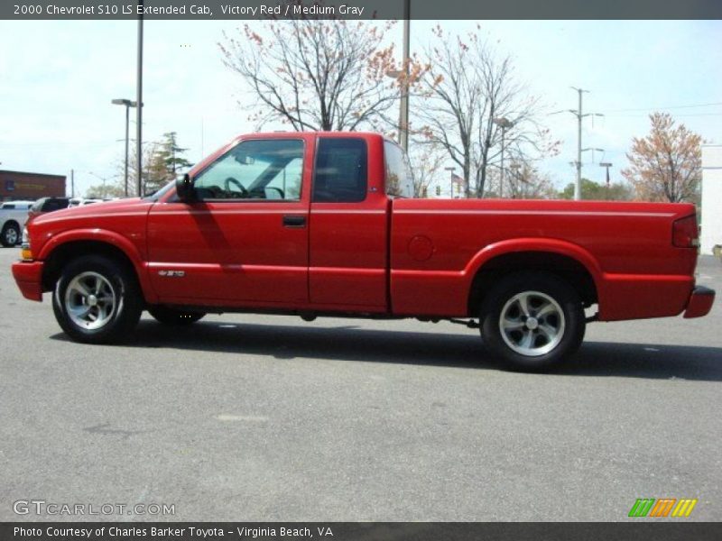 Victory Red / Medium Gray 2000 Chevrolet S10 LS Extended Cab