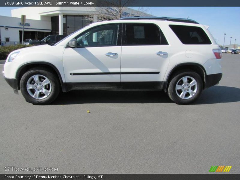 Summit White / Ebony 2009 GMC Acadia SLE AWD