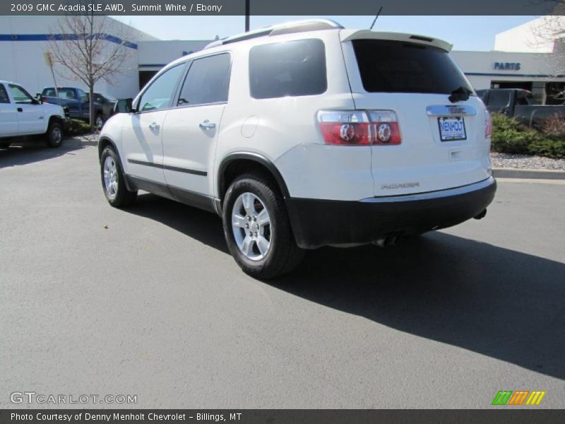 Summit White / Ebony 2009 GMC Acadia SLE AWD