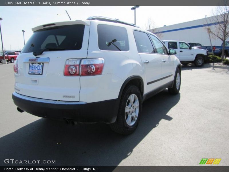 Summit White / Ebony 2009 GMC Acadia SLE AWD