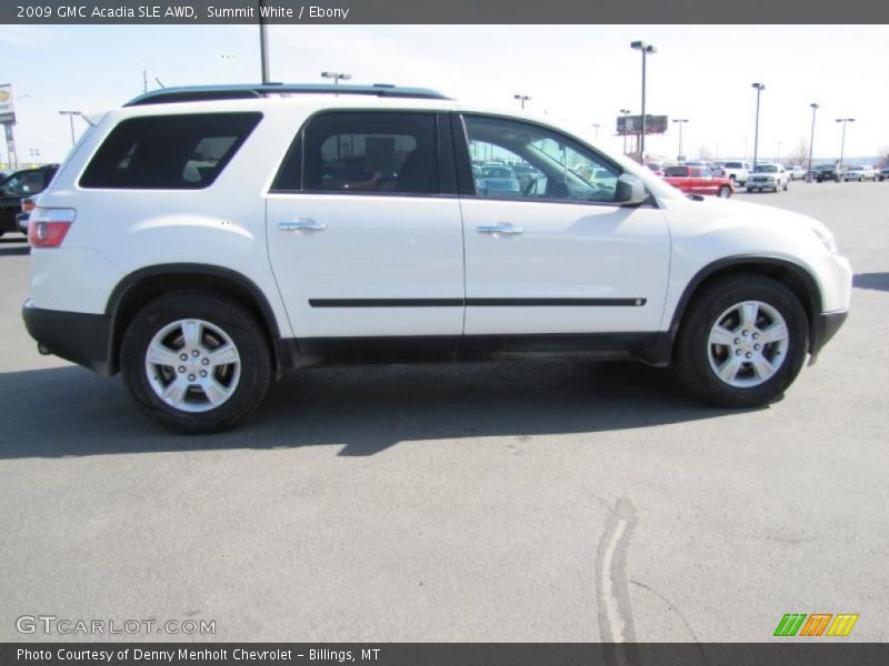 Summit White / Ebony 2009 GMC Acadia SLE AWD