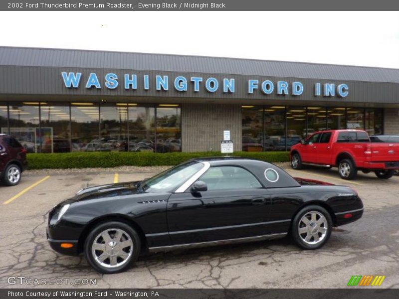 Evening Black / Midnight Black 2002 Ford Thunderbird Premium Roadster