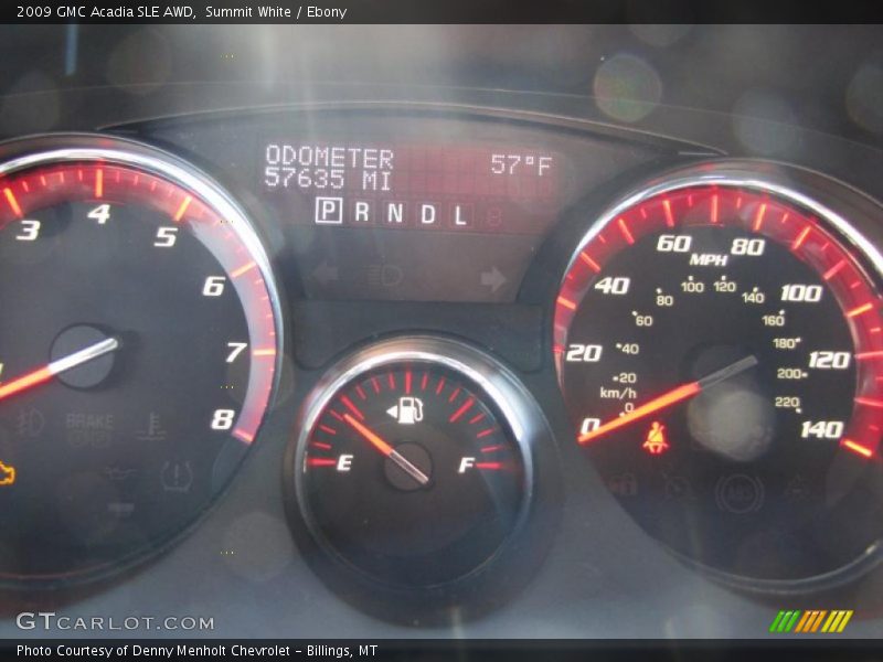 Summit White / Ebony 2009 GMC Acadia SLE AWD