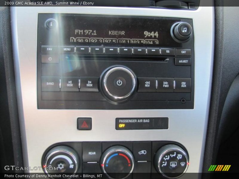 Summit White / Ebony 2009 GMC Acadia SLE AWD