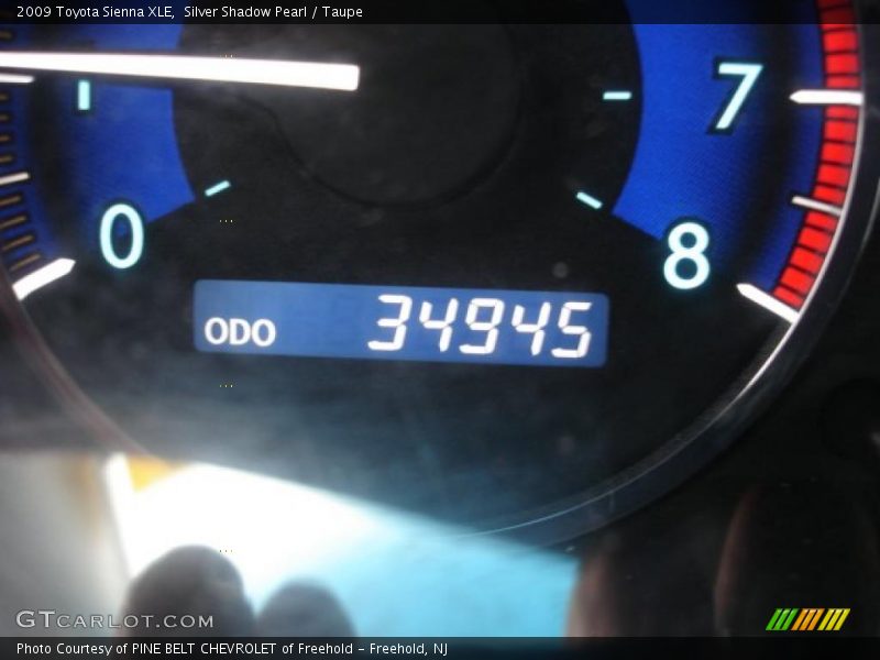 Silver Shadow Pearl / Taupe 2009 Toyota Sienna XLE