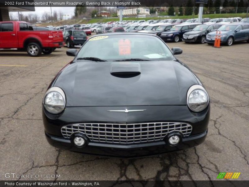 Evening Black / Midnight Black 2002 Ford Thunderbird Premium Roadster