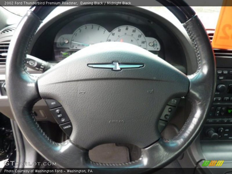 Evening Black / Midnight Black 2002 Ford Thunderbird Premium Roadster