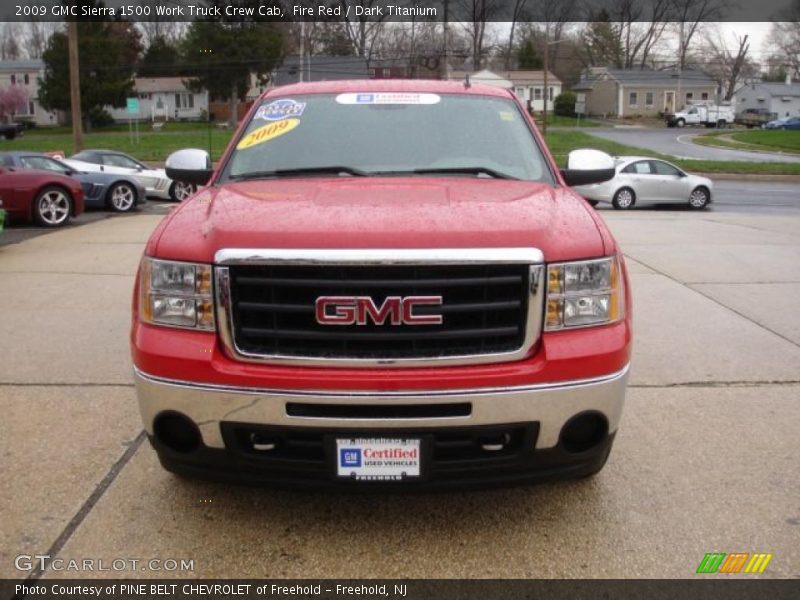 Fire Red / Dark Titanium 2009 GMC Sierra 1500 Work Truck Crew Cab