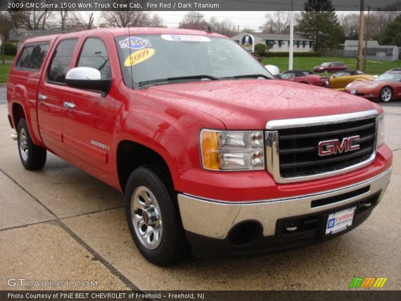 Fire Red / Dark Titanium 2009 GMC Sierra 1500 Work Truck Crew Cab