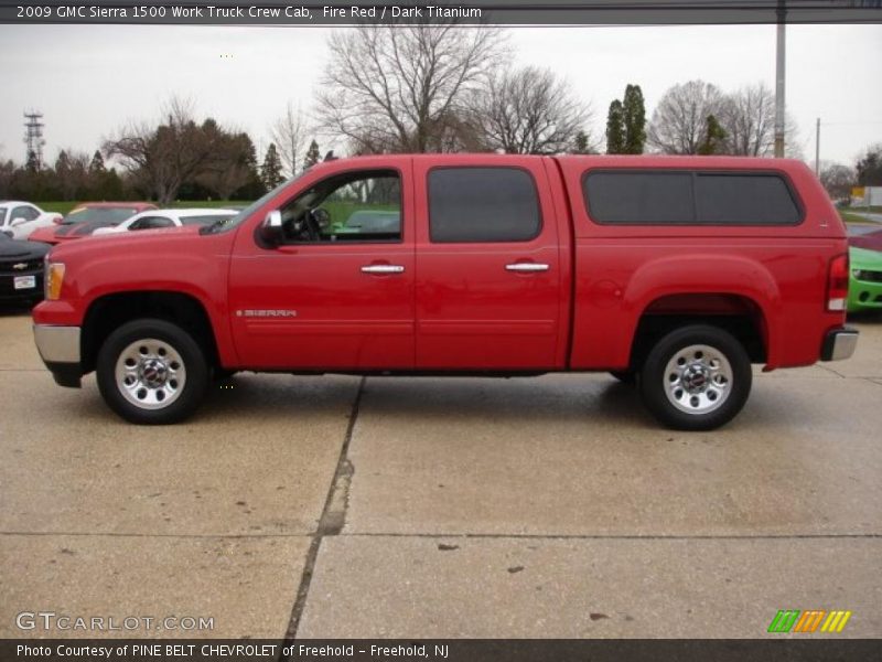 Fire Red / Dark Titanium 2009 GMC Sierra 1500 Work Truck Crew Cab
