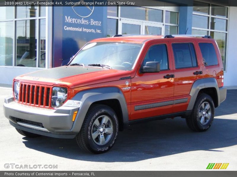 Sunburst Orange Pearl / Dark Slate Gray 2010 Jeep Liberty Renegade 4x4
