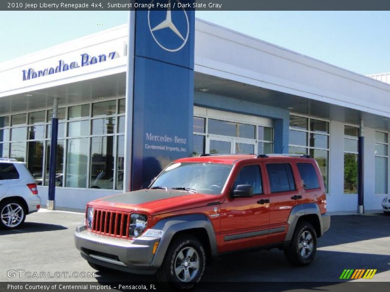 Sunburst Orange Pearl / Dark Slate Gray 2010 Jeep Liberty Renegade 4x4