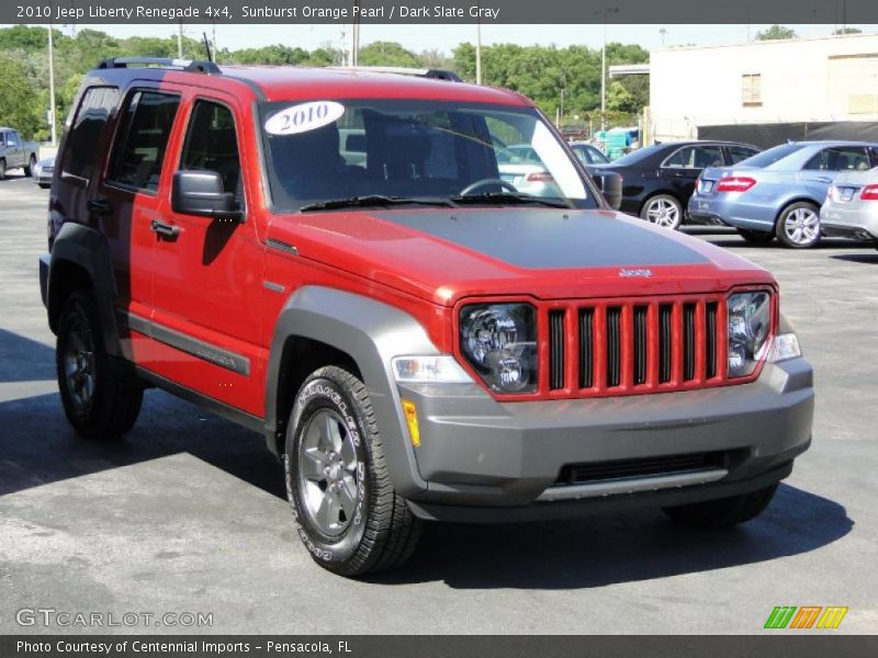 Sunburst Orange Pearl / Dark Slate Gray 2010 Jeep Liberty Renegade 4x4