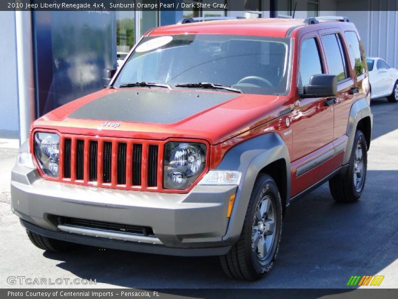 Sunburst Orange Pearl / Dark Slate Gray 2010 Jeep Liberty Renegade 4x4