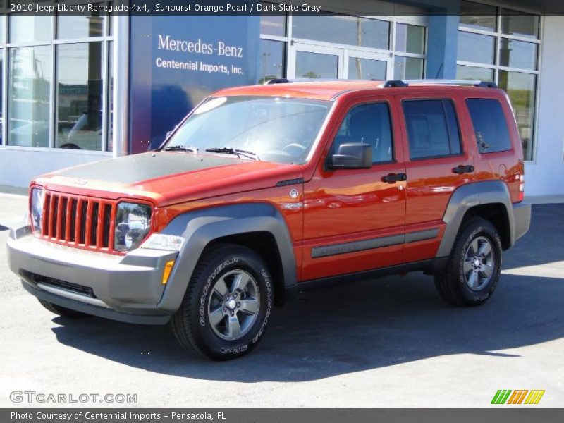 Sunburst Orange Pearl / Dark Slate Gray 2010 Jeep Liberty Renegade 4x4