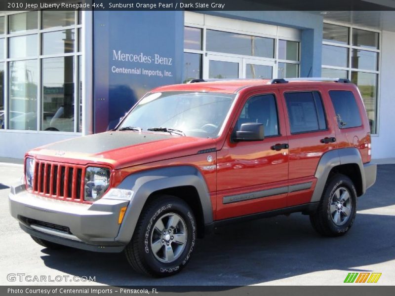 Sunburst Orange Pearl / Dark Slate Gray 2010 Jeep Liberty Renegade 4x4
