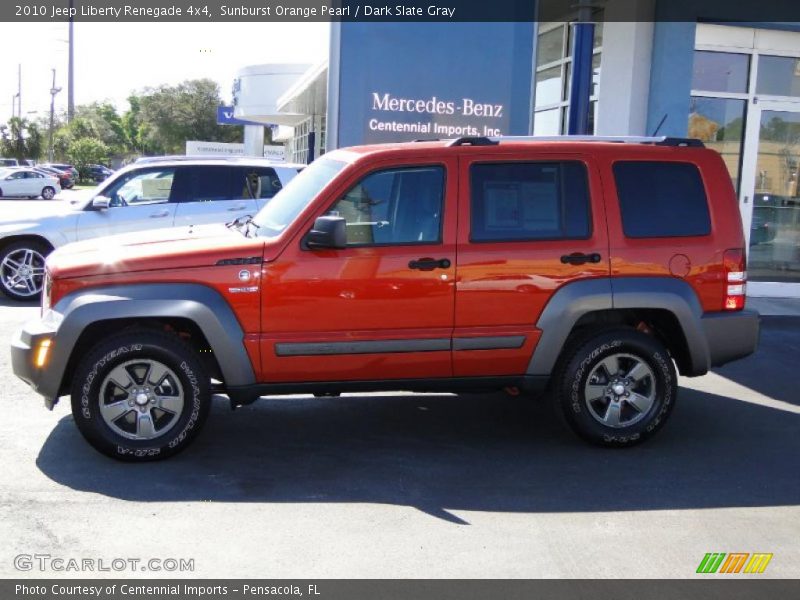 Sunburst Orange Pearl / Dark Slate Gray 2010 Jeep Liberty Renegade 4x4