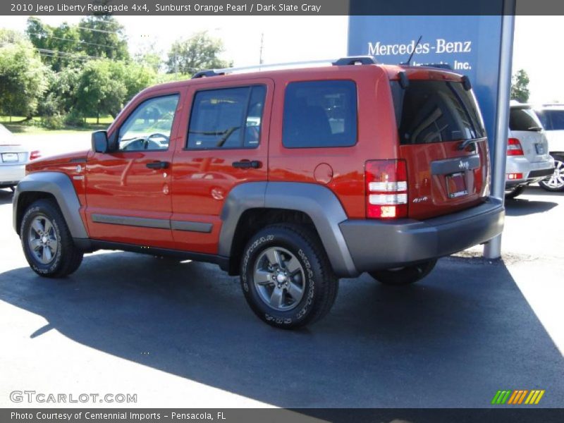 Sunburst Orange Pearl / Dark Slate Gray 2010 Jeep Liberty Renegade 4x4