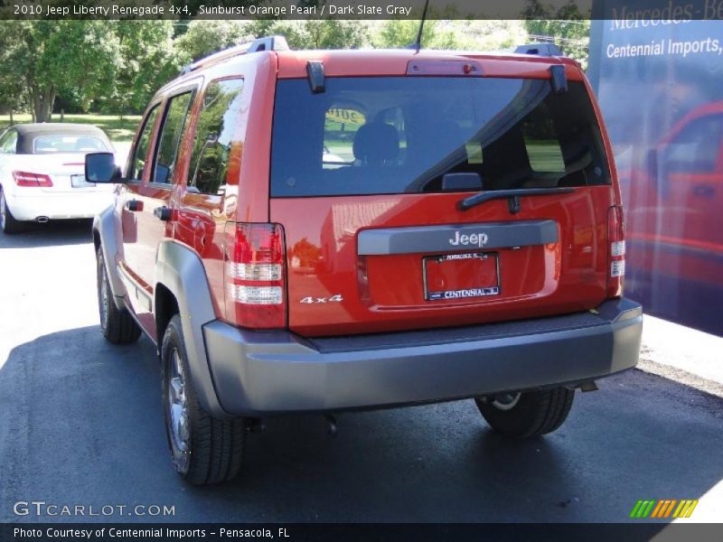 Sunburst Orange Pearl / Dark Slate Gray 2010 Jeep Liberty Renegade 4x4