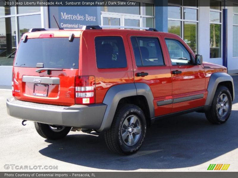 Sunburst Orange Pearl / Dark Slate Gray 2010 Jeep Liberty Renegade 4x4