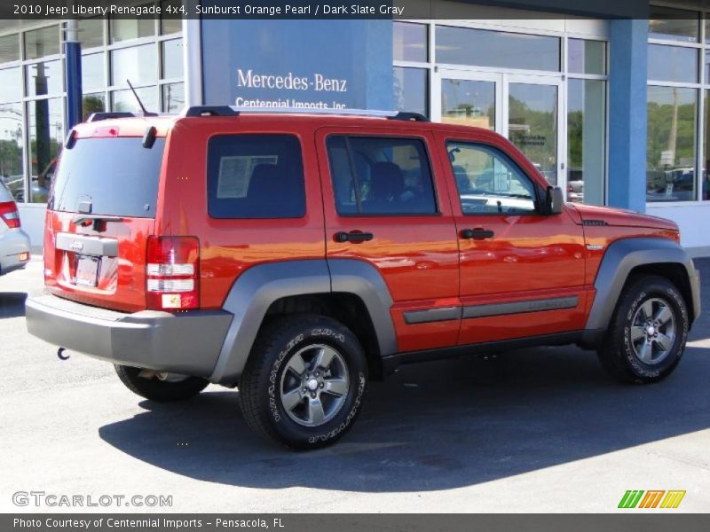 Sunburst Orange Pearl / Dark Slate Gray 2010 Jeep Liberty Renegade 4x4