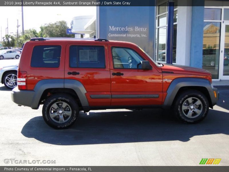 Sunburst Orange Pearl / Dark Slate Gray 2010 Jeep Liberty Renegade 4x4