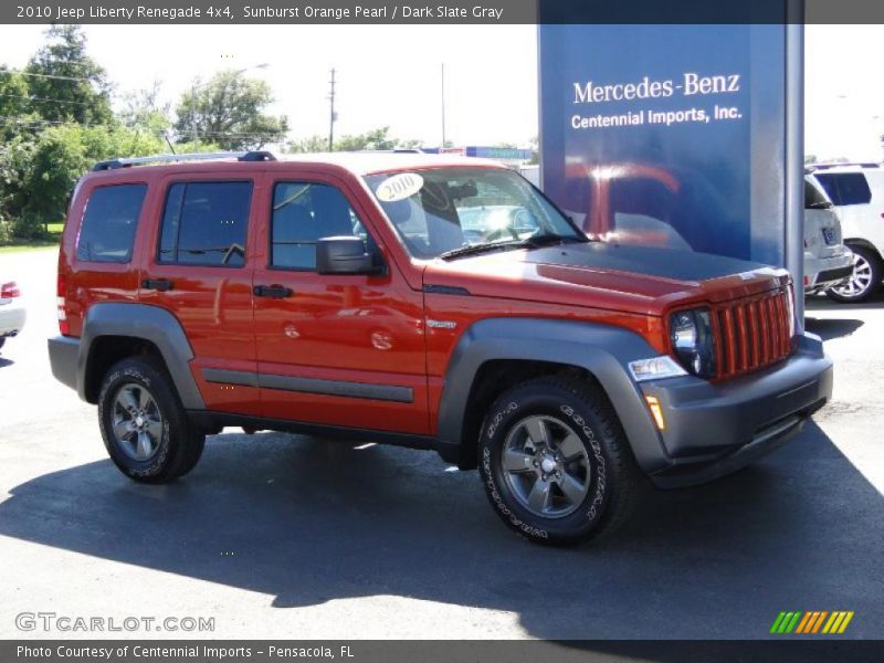 Sunburst Orange Pearl / Dark Slate Gray 2010 Jeep Liberty Renegade 4x4