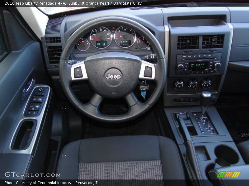 Sunburst Orange Pearl / Dark Slate Gray 2010 Jeep Liberty Renegade 4x4