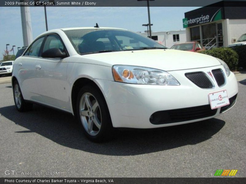 Summit White / Ebony 2009 Pontiac G6 GT Sedan