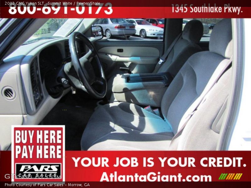 Summit White / Pewter/Shale 2002 GMC Yukon SLT