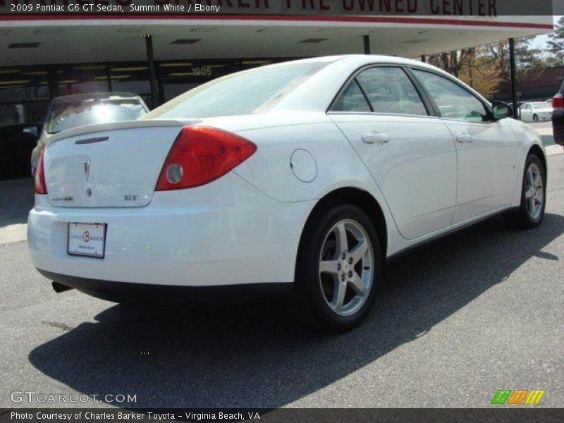 Summit White / Ebony 2009 Pontiac G6 GT Sedan