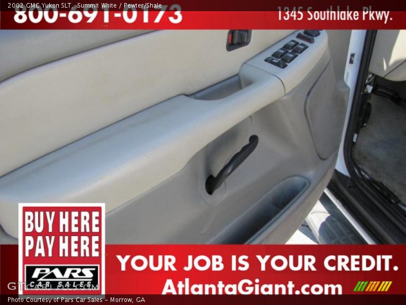 Summit White / Pewter/Shale 2002 GMC Yukon SLT
