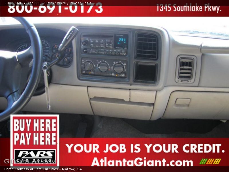 Summit White / Pewter/Shale 2002 GMC Yukon SLT