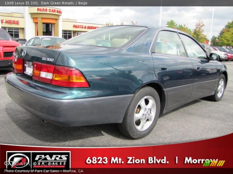 Dark Green Metallic / Beige 1998 Lexus ES 300