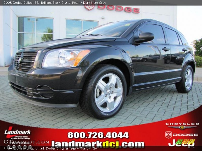 Brilliant Black Crystal Pearl / Dark Slate Gray 2008 Dodge Caliber SE