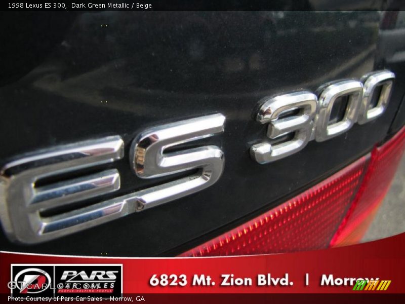 Dark Green Metallic / Beige 1998 Lexus ES 300