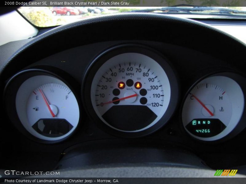 Brilliant Black Crystal Pearl / Dark Slate Gray 2008 Dodge Caliber SE
